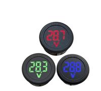 voltímetro digital Voltímetro Digital redondo de dos cables DC 4-100V AC 50-500V, medidor de corriente de voltaje Digital DC, panel de prueba de voltios(DC 4-100V-02)