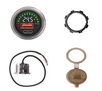 Voltímetro general ABS eléctrico digital cerrado indica para aplicaciones marinas automotrices en diseños redondos de 36 mm Voltímetro de panel integrado