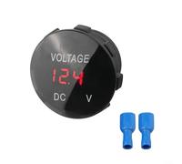 Voltímetro LED digital impermeable para DC 12V 24V Batería Medición de voltaje 5 48V Rango Montaje en panel con pantalla de 3 dígitos (rojo)
