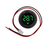 Voltímetro LED mini CC de 4 a 100 V con pantalla digital de luz verde, conexión de dos cables para vehículos automáticos para pruebas de batería (no impermeable)