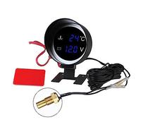 Voltímetro LED Newwyt de 12/24V para Coche medidor de Temperatura del Agua y Sensor de 8/10/12/14/16/17/21mm indicador Digital 2 en 1 para Coche y camión
