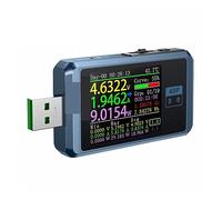 Voltímetro, Probador de voltaje de corriente USB FNB48P PD Trigger QC4.0 + PD3.0 2,0 TYPE-C prueba de capacidad de detección de carga rápida pantalla LCD de 1,77 pulgadas(Nero)