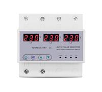 Voltímetro Selector De Fase Carril DIN Trifásico 3P+N Con Protector Relé Monitoreo Protección Sobretensión Y Subtensión Ajustable(63A phase selector)
