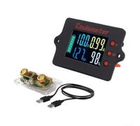 Voltímetro Shunt Power 100 A LCD pantalla ABS (pantalla de color) | Carcasa industrial de ABS, para resistente a impactos, caja fuerte de alta temperatura, botones de silicona