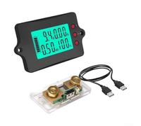 Voltímetro Shunt Power 100 A LCD pantalla ABS (pantalla monocroma) | Carcasa industrial de ABS, para resistente a impactos, caja fuerte de alta temperatura, botones de silicona