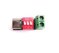 Voltímetro USB C PD Trigger Module 5-20V Decoy Tester Voltímetro, Fast Charge Power Delivery 100W para Power Bank, Negro (6 unidades)