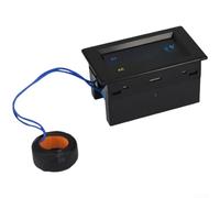 Voltímetro y amperímetro digital de CA, pantalla LCD dual de 80-500 V/100 A, medición de alta precisión del 0,5%, montaje en panel compacto de 68 x 38 mm, para técnicos eléctricos (B)