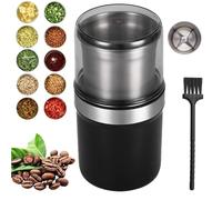 Voltix Electric Multi-Use Cup Grinder, Large Capacity Stainless Steel, Spice Grinder Dual-Layer Lid Design, spice grinder, Detachable for Washing (Criss-Cross Blade)