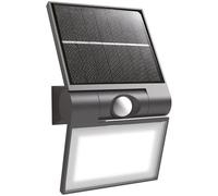 Voltman - Aplique Solar Exterior Con Detector De Movimiento - Clase Energética A++ - 200lm - IP44 Resistente Al Agua Y Al Polvo - Luz Fría 6500K - Negra