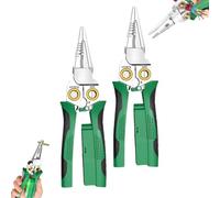 Voltmaster 8-in-1 Tool, 8 in 1 Wire Stripper with Voltagetester,Multi-purpose Wire Stripper Electrical Pliers for Wires Strip Cut Crimp Split Wrap Slit Pull (2PCS)