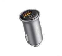 VOLTME Cargador de Coche Carga Rápida 30W, Cargador Movil Coche Cargador Mechero para iPhone 15 14 13 12 Pro MAX Samsung Huawei Xiaomi AirPods, Gris