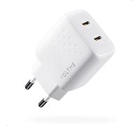 VOLTME Cargador USB C GAN 35W, Cargador Carga Rápida con 2 Puertos USB C, Compacto PD3.0 & PPS, Compatible con iPhone 15/14 Pro MAX, iPad Mini, MacBook Air, Samsung y más, Blanco