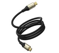 VOLTME USB4.0 240W Certificado Cable, PD 3.1 USB C a USB C Cable de Carga Rápida 40 Gbps, E-Maker Transmisión de Vídeo 8K @ 60Hz 2m Compatible con Teléfonos Móviles, Tabletas, Monitores, Dock, Negro