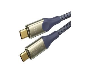 VOLTME USB4.0 240W Certificado Cable, PD 3.1 USB C a USB C Cable de Carga Rápida 40 Gbps, E-Maker Transmisión de Vídeo 8K @ 60Hz 1,2m Compatible con Teléfonos Móviles, Tabletas, Monitores, Dock, Azul