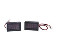 Voltmeter digital DC de 3 hilos, pantalla LED de 0,56 pulgadas, medición 0-99,9 V azul y rojo - Alta precisión, protección inversa polaridad, ideal para módulos DIY (rojo y azul)