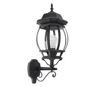 VoltShine Aplique - Aplique de aluminio, color negro, 1 luz E27, IP44, dimensiones 50x25x17 cm, ideal para exteriores