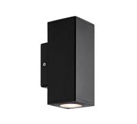 VoltShine Aplique exterior negro de policarbonato, dimensiones 18,6x7,6x9,9 cm, IP54; ideal para iluminar espacios exteriores y ambientes húmedos.