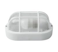 VoltShine Aplique oval blanco IP54 E27 max 40W, ideal para iluminación interior y exterior, resistente a la humedad y polvo.