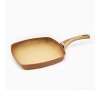 VoltShine Asador Grill Cuadrado 28x28 de Terracota para Asar, cocinar al Fuego y Preparar Alimentos a la Parrilla.