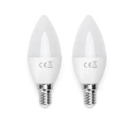 VoltShine Bombilla LED C37 E14 10W, 2 unidades, alta eficiencia energética, luz cálida, ideal para iluminación decorativa y ambientes acogedores.