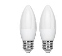 VoltShine Bombilla LED C37 E27 7W - Pack de 2, Ahorro energético, Larga duración, Ideal para iluminación ambiental y decorativa.