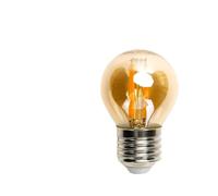 VoltShine Bombilla LED filamento G45 E27 8W ámbar, ahorro energético, iluminación cálida, decorativa, ideal para ambientes acogedores.
