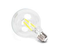 VoltShine Bombilla LED filamento G95 E27 8W transparente, ideal para iluminación decorativa y eficiente en hogares y negocios.