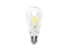 VoltShine Bombilla LED filamento ST64 E27 12W transparente, eficiente energéticamente, ideal para iluminación decorativa y ambiente acogedor.
