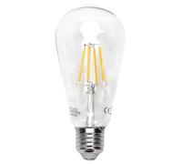 VoltShine Bombilla LED filamento ST64 E27 20W transparente, bajo consumo, luz cálida, ideal para decoración y ambientes acogedores.