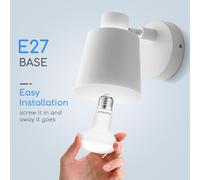 VoltShine Bombilla LED R63 E27 9W, luz cálida, bajo consumo, 800 lúmenes, ideal para iluminación decorativa y ambientes acogedores.