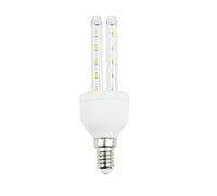 VoltShine Bombilla LED U E14 4W - Ahorro energético, larga duración, luz cálida; ideal para iluminación ambiental y decorativa.