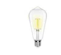 VoltShine Bombilla WiFi inteligente E27 ST64 de filamento transparente, regulable, control remoto, ideal para iluminación ambiental y decorativa.