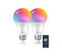 VoltShine Bombillas LED E27 Bluetooth 12W RGB+CCT, control remoto, ideales para iluminación ambiental y personalización de espacios.