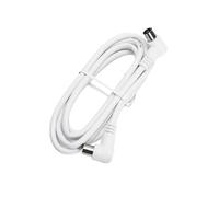 VoltShine Cable de TV 1,5 m, con conector de ángulo recto, color blanco, ideal para conexiones discretas y ordenadas en espacios reducidos.