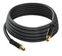 VoltShine Cable Óptico TOSLINK Audio (Stereo Dolby Digital Normal, DTS, Conector TOSLINK Macho a Conector TOSLINK Macho, Negro), Pro Series (3 metros)
