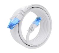 VoltShine Cable RJ45 CAT.6 UTP AWG26 CCA Blanco 5.0m - Conexión de red de alta velocidad, ideal para internet y redes de computadoras.