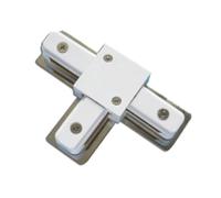VoltShine Carril tipo T blanco de dos vías, ideal para instalaciones eléctricas y sostenimiento de estructuras.