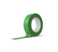VoltShine Cinta aislante de PVC, 0,13 mm x 17 mm x 25 m, color verde, ideal para aislar, proteger cables y reparaciones eléctricas.