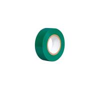VoltShine Cinta aislante de PVC 0,13mm x 17mm x 10m verde, para aislamiento eléctrico y protección de cables.