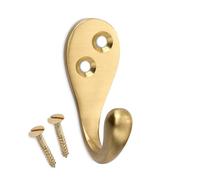 VoltShine Colgador clásico de latón Satinado, Resistente y Elegante, Ideal para Ropa y Accesorios en Interiores y oficinas.