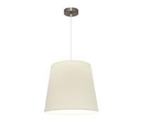 VoltShine Colgante de 1xe27, cuero beige, dimensiones 40x40 cm; ideal para iluminación decorativa y ambientación en espacios variados.