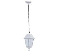 VoltShine Colgante exterior - colgante de policarbonato blanco con base E27, IP44, medidas de 15x15 cm, ideal para exteriores
