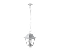 VoltShine Colgante exterior - iluminación en aluminio, 1 puerto E27, IP44, dimensiones 21,5x21,5 cm, ideal para exteriores