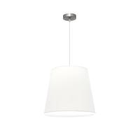 VoltShine Colgante - lámpara colgante con portalámparas E27, acabado en níquel y blanco, dimensiones de 40x40 cm