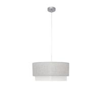 VoltShine Colgante - lámpara colgante de 3 luces E27, en gris y blanco, dimensiones 40x40 cm, ideal para ambientes modernos y acogedores