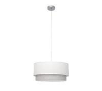 VoltShine Colgante - lámpara de diseño en blanco y gris, compatible con bombillas tipo E27, dimensiones de 40x40 cm, ideal para iluminar espacios modernos