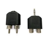 VoltShine Conector Audio/vídeo Doble Canal 3,5 mm Hembra a 2 x RCA Macho y 3,5 mm Macho a 2 x RCA Hembra, Ideal para conectar Dispositivos de Audio y vídeo.