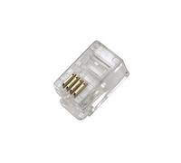VoltShine Conector telefónico RJ10, 4 vías, 4 circuitos; ideal para conexiones telefónicas y redes de comunicación.
