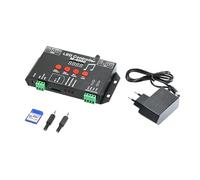 VoltShine Controlador para tira LED digital, 4 salidas, interfaz de usuario sencilla, opciones de programación; ideal para iluminación personalizada.