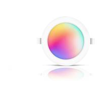 VoltShine Downlight LED Smart RGB WiFi, control remoto, regulable, para iluminación decorativa y ambiental en hogares y oficinas.